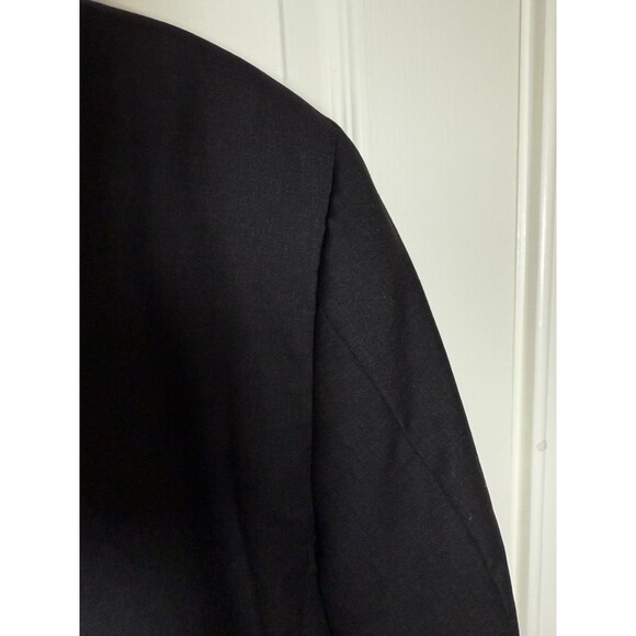 Gieves & Hawkes Blazer 44R 100% Wool Jacket Men’s Very Dark Gray/Black - Picture 4 of 7